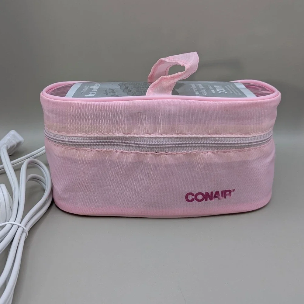 Conair Compact 10 Hot Rollers Pink Travel Hair Styling Set HS54ALD - Tested